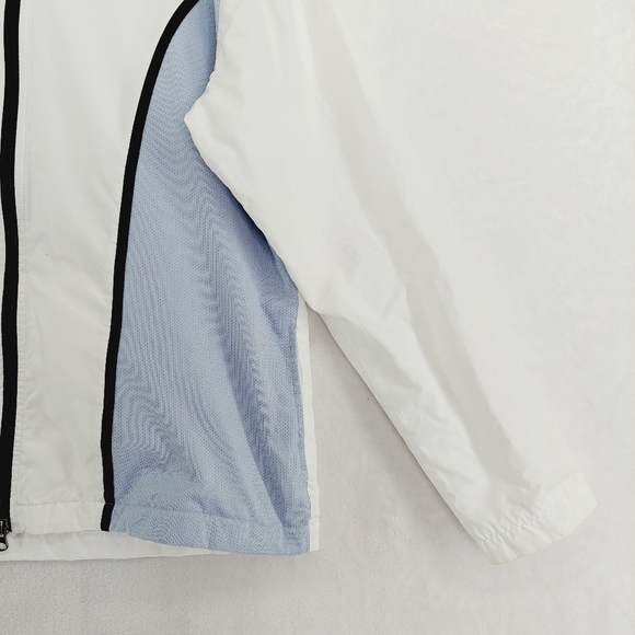 Nike Zip Up Blue White Casual Lightweight Hooded Spring Jacket P6142 - Picture 3 of 10